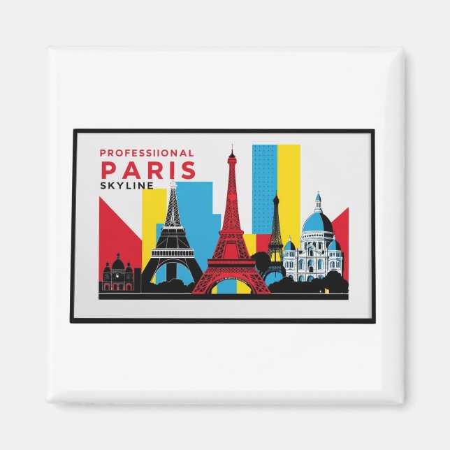 Paris Skyline 2 Magnet (Framsidan)