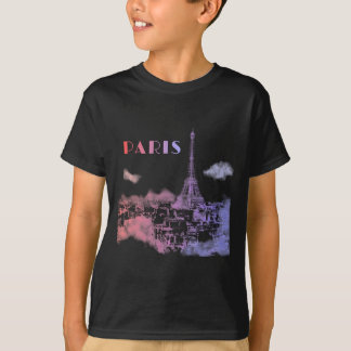 Paris Skyline City Travel Eifel Torn Frankrike T Shirt