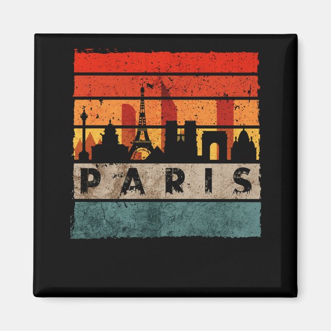 Paris Skyline Eiffel Torn Frankrike Souvenir Paris Magnet (Framsidan)