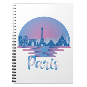 Paris Skyline - Frankrike Travel Anteckningsbok