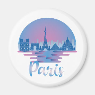 Paris Skyline - Frankrike Travel Magnet