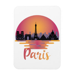 Paris Skyline - Frankrike Travel Magnet