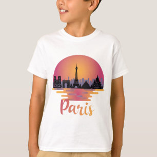 Paris Skyline - Frankrike Travel T Shirt