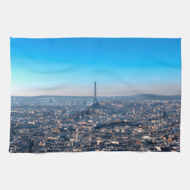 Paris Skyline Kökshandduk (Horisontell)