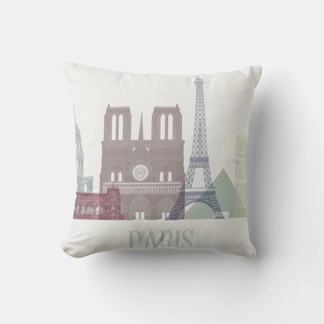 Paris Skyline Kudde (Framsida)