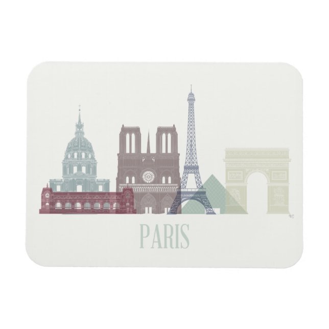 Paris Skyline Magnet (Horisontell)