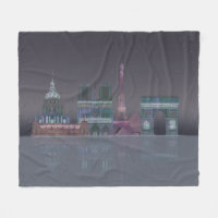 Paris Skyline Nattreflektioner