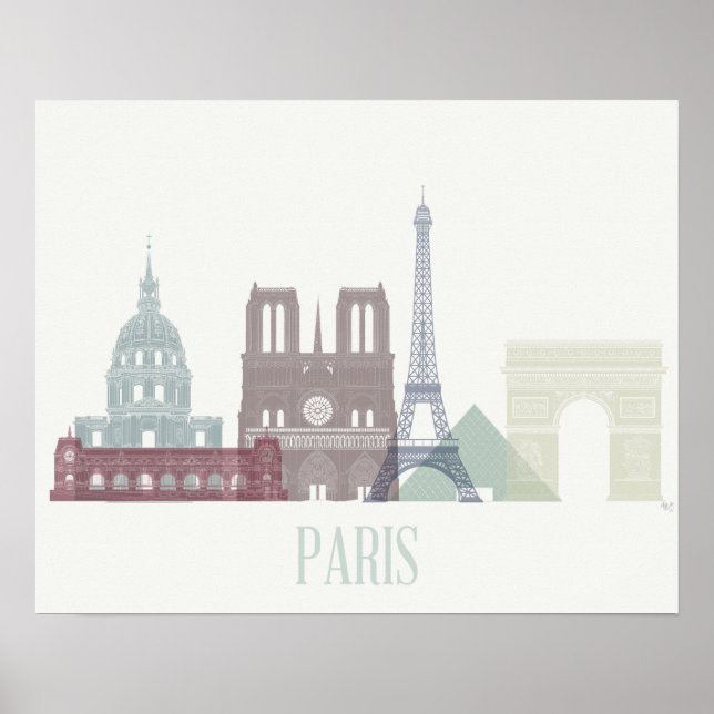 Paris Skyline Poster (Framsidan)
