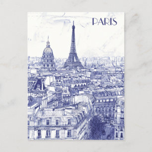 Paris Skyline Vykort