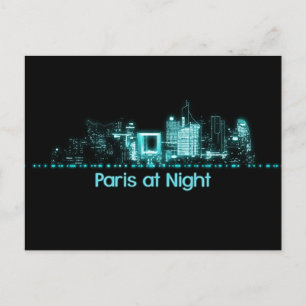Paris Skyline Vykort
