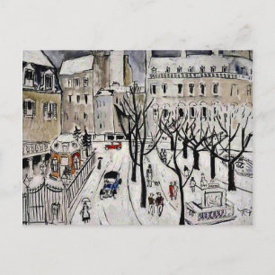Paris Snö Scene, bra konsmålning Vykort