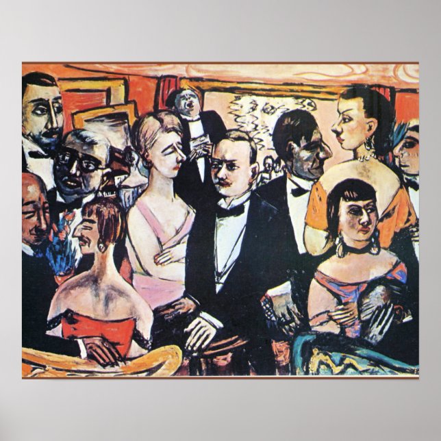 Paris Society, bra art av Max Beckmann Poster (Framsidan)
