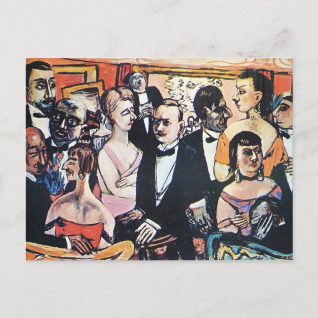 Paris Society, bra art av Max Beckmann Vykort (Framsida)