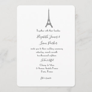 Paris som gifta sig inbjudan