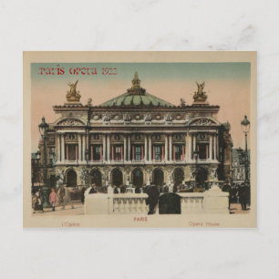 Paris Souvenier L'Paris Opera House Vykort