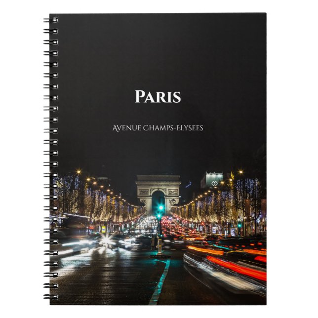 Paris Spiral Photo Notebook Anteckningsbok (Framsidan)