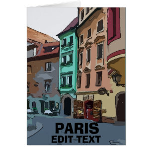 Paris St Byggnad Hälsningskort