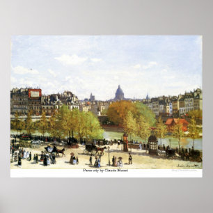 Paris stad av Claude Monet Poster