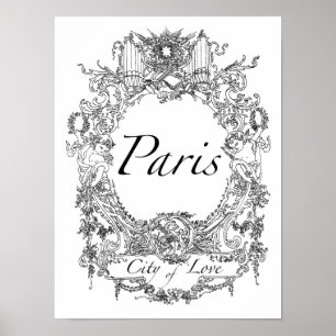 Paris: Stad av illustrationen för Poster