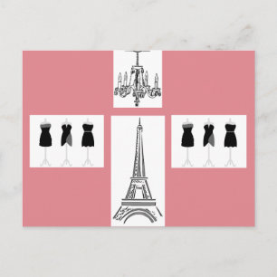 Paris Stad av Ljus Eiffeltornet Fransk vykort