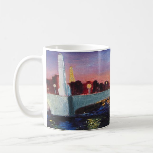Paris stad av ljus kaffemugg (Vänster)
