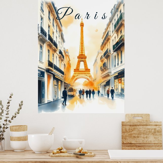 Paris stad poster (Kök)