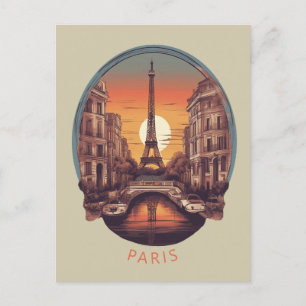 Paris, staden Kärlek & Light Vykort