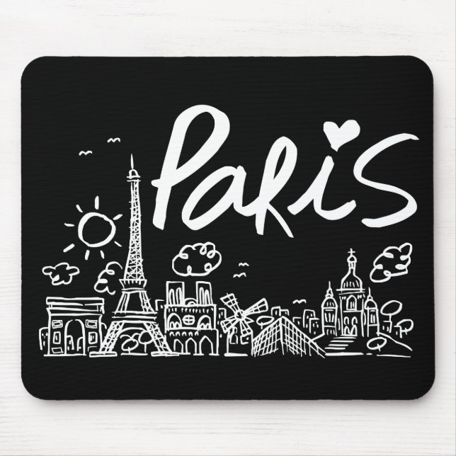 Paris stadsklotter musmatta (Framsidan)