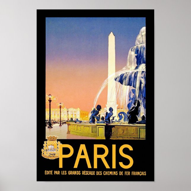 Paris ~ Ställe del la Concorde Poster (Framsidan)