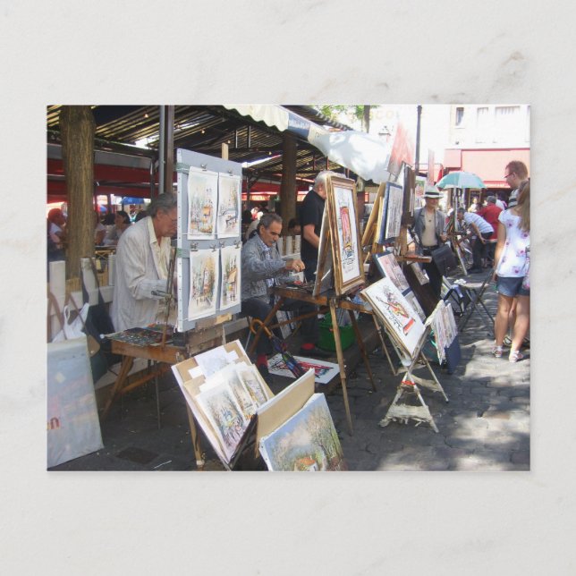 Paris - ställe du Tertre-Montmartre - Vykort (Framsida)