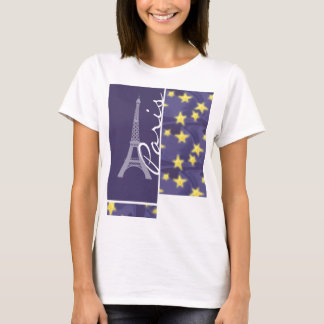 Paris Starry natt; Eiffel torn T Shirt