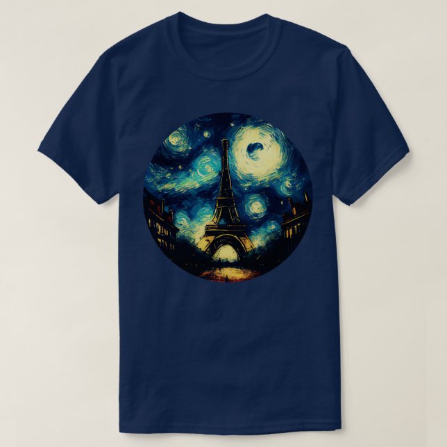 Paris Starry Night T Shirt (Design framsida)