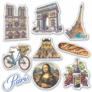 Paris Stickers Klistermärken