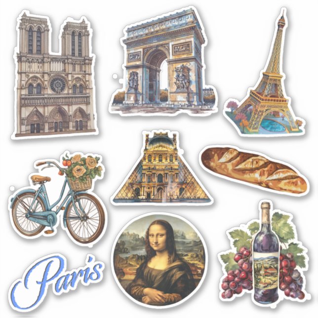 Paris Stickers Klistermärken (Framsida)