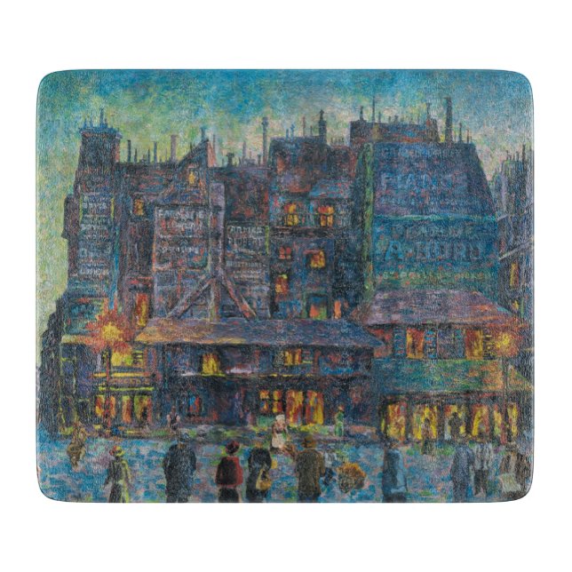 Paris Street Lit Up At Night (Fransk Art) (Framsidan)