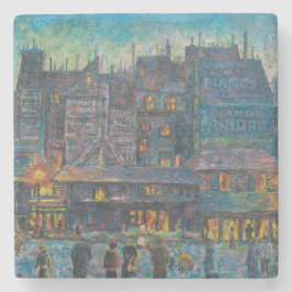 Paris Street Lit Up At Night (Fransk Art) Stenunderlägg
