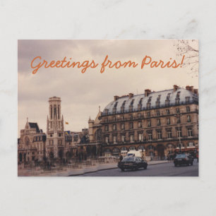 Paris Street Postcard Vykort