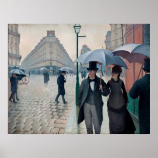 Paris Street Rainy Day (1877) Poster
