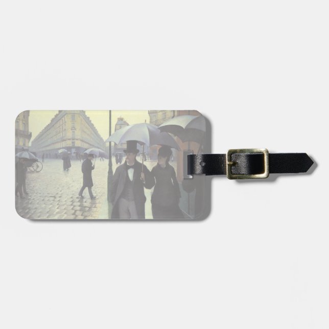 Paris Street Rainy Day av Gustave Caillebotte Bagagebricka (Horisontell Framsida)