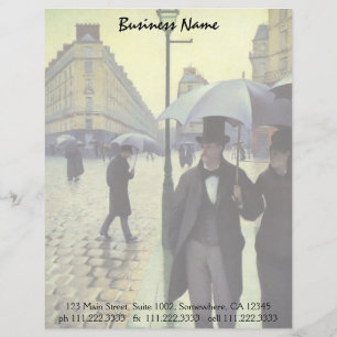 Paris Street Rainy Day av Gustave Caillebotte Brevhuvud