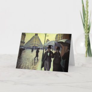 Paris Street Rainy Day av Gustave Caillebotte Kort