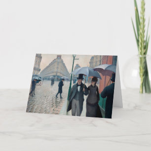 Paris Street Rainy Day av Gustave Caillebotte Kort