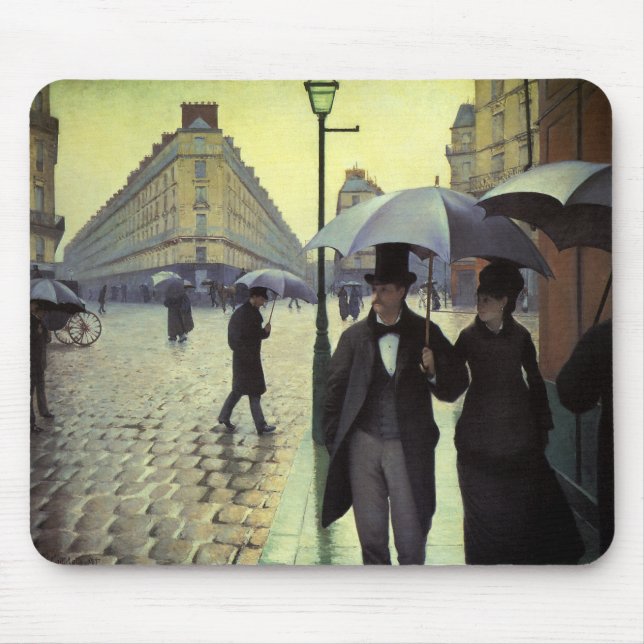 Paris Street Rainy Day av Gustave Caillebotte Musmatta (Framsidan)