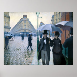 Paris Street Rainy Day av Gustave Caillebotte Poster
