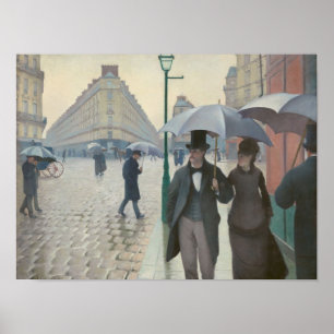 Paris Street, Rainy Day av Gustave Caillebotte Poster