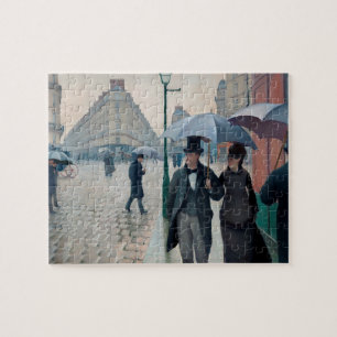 Paris Street Rainy Day av Gustave Caillebotte Pussel