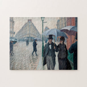Paris Street Rainy Day av Gustave Caillebotte Pussel