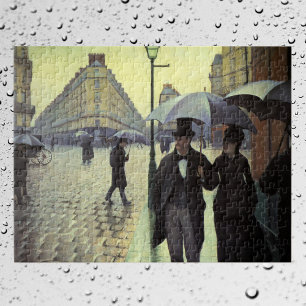 Paris Street Rainy Day av Gustave Caillebotte Pussel