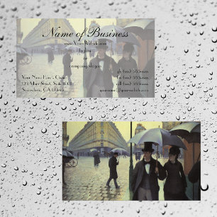 Paris Street, Rainy Day av Gustave Caillebotte Visitkort