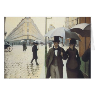 Paris Street, Rainy Day by Caillebotte Hälsningskort